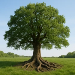 Tiefenorientierte Selbstführung – Baum mit tiefen Wurzeln