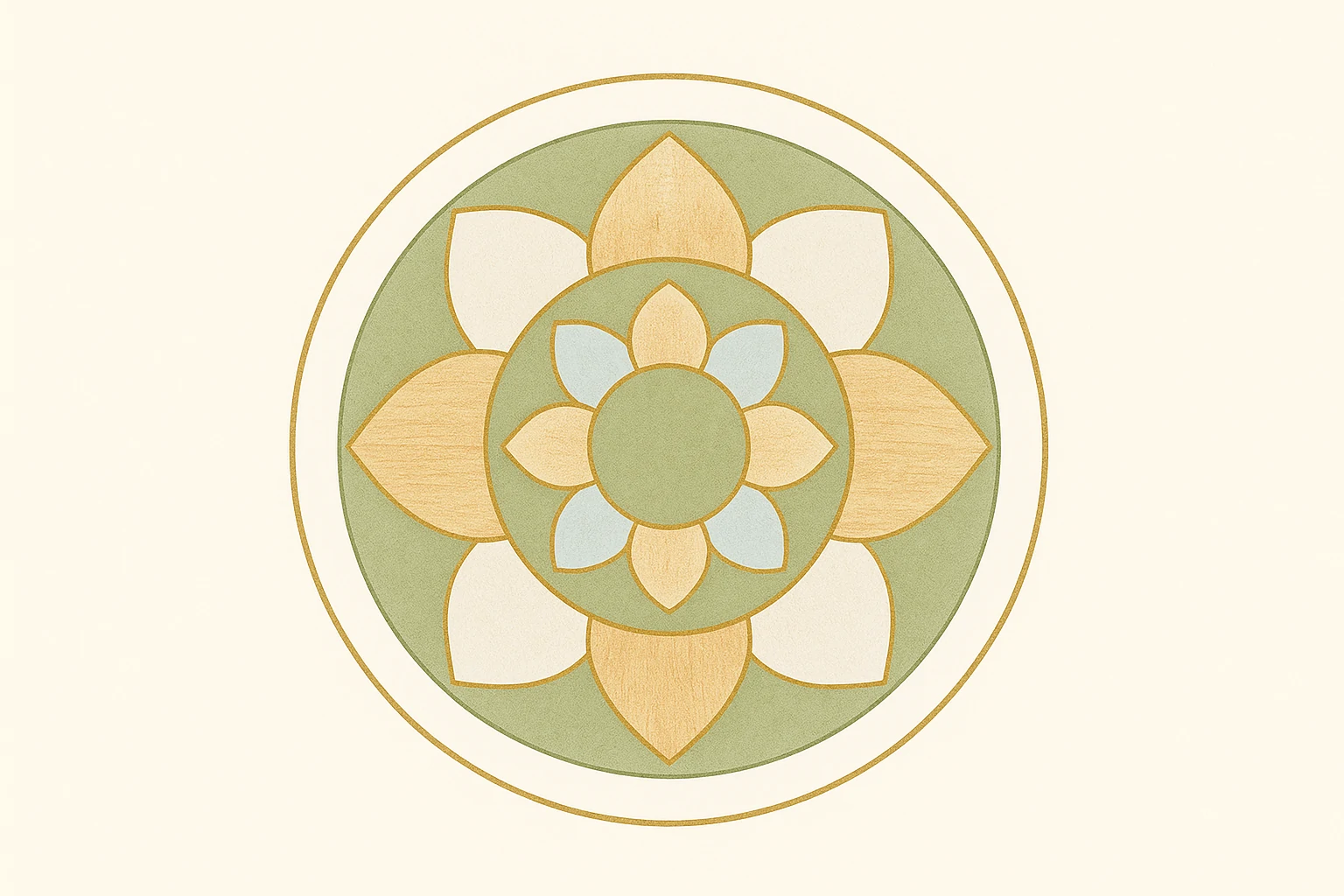 Mandala inspiriertes Kreisdesign – Symbol für Integration und Balance