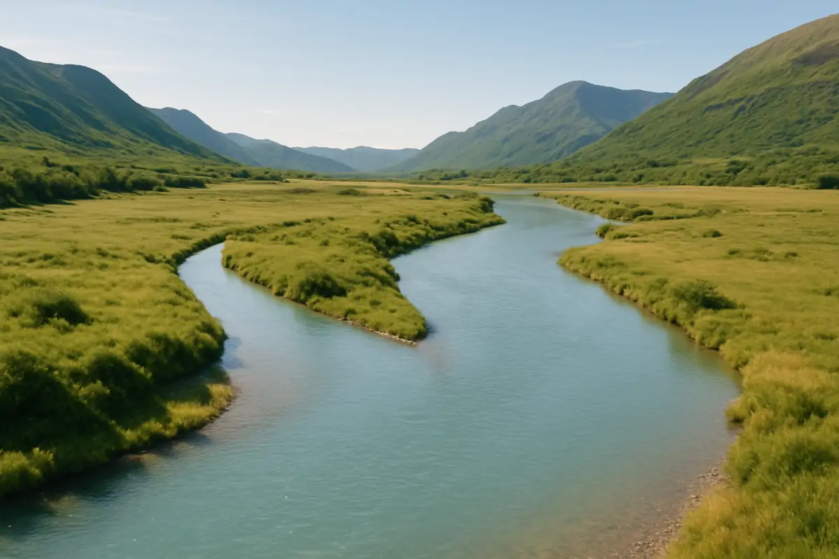 Zwei Flüsse, die zusammenfließen – Symbol für Integration und Resonanz im Coaching