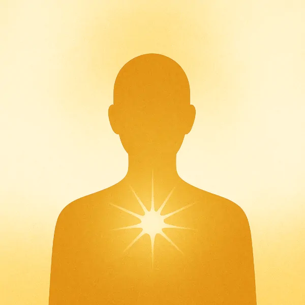 Silhouette mit Stern – Symbol für unersetzliche Stärken