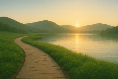 Weite Landschaft im Morgenlicht – Klarheit und Orientierung im Coaching