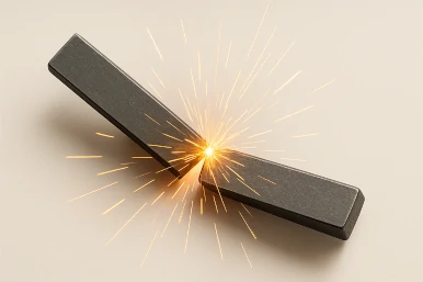 Reibung erzeugt Funken – Symbol für Energie in Führung